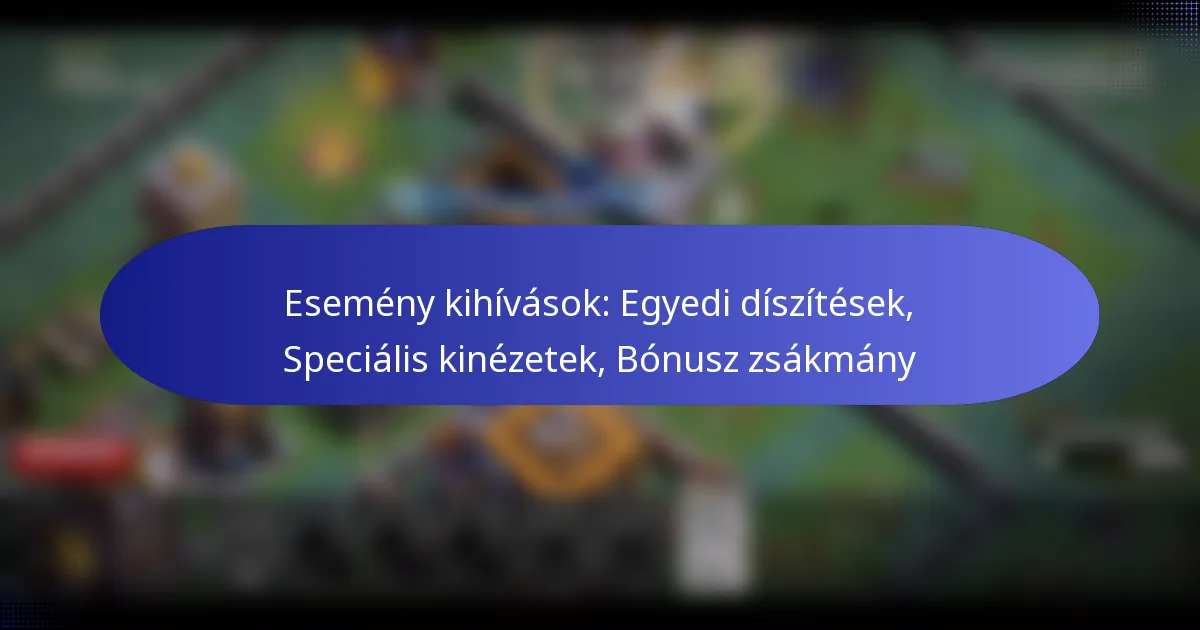 Read more about the article Esemény kihívások: Egyedi díszítések, Speciális kinézetek, Bónusz zsákmány