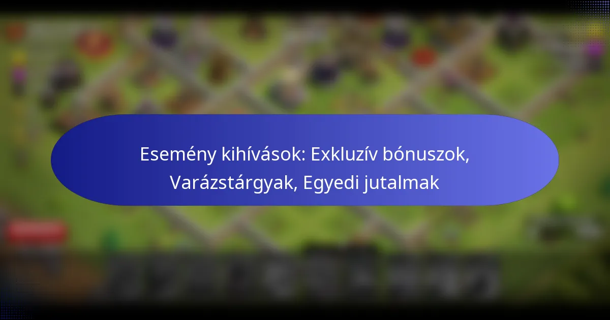 Read more about the article Esemény kihívások: Exkluzív bónuszok, Varázstárgyak, Egyedi jutalmak