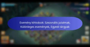 Read more about the article Esemény kihívások: Szezonális jutalmak, Különleges események, Egyedi tárgyak