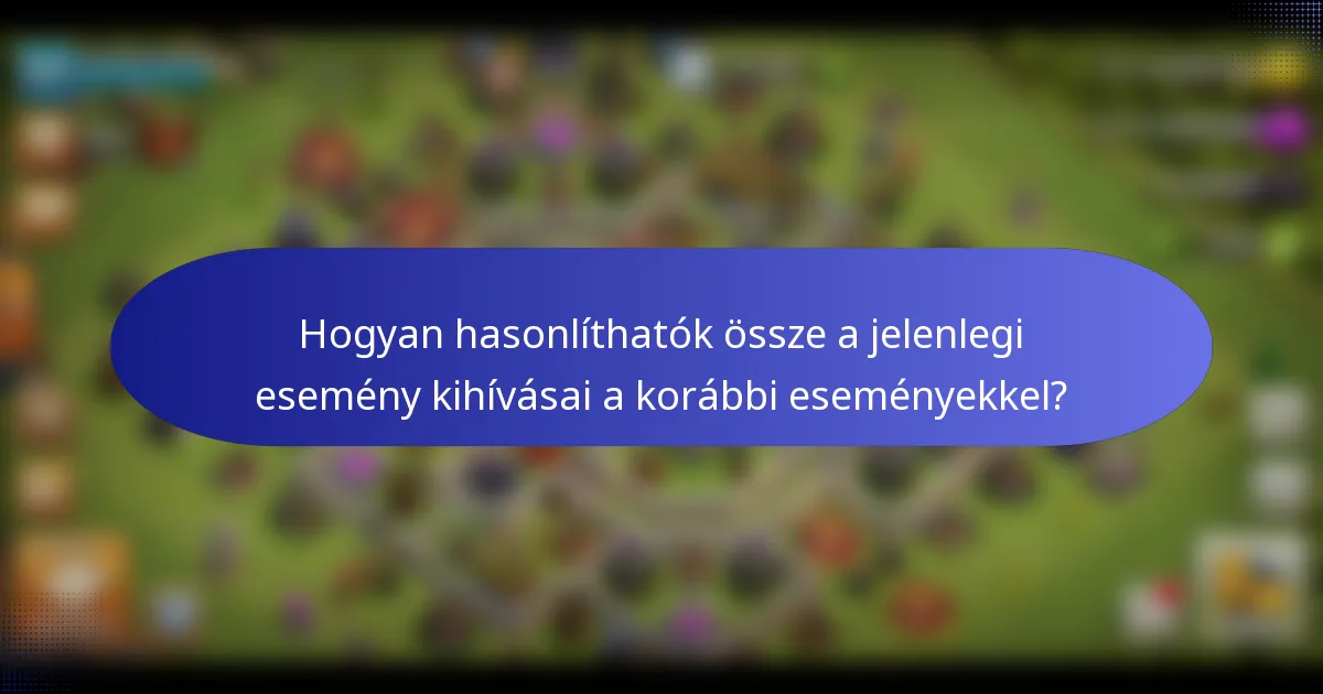 Hogyan hasonlíthatók össze a jelenlegi esemény kihívásai a korábbi eseményekkel?