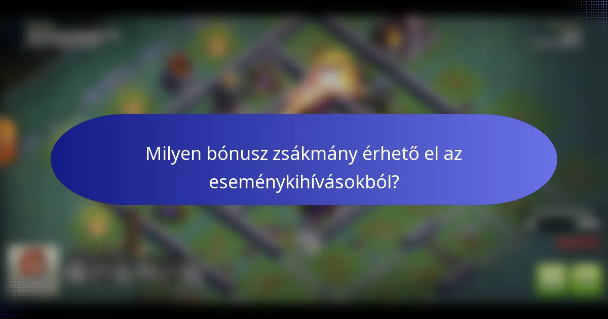Milyen bónusz zsákmány érhető el az eseménykihívásokból?