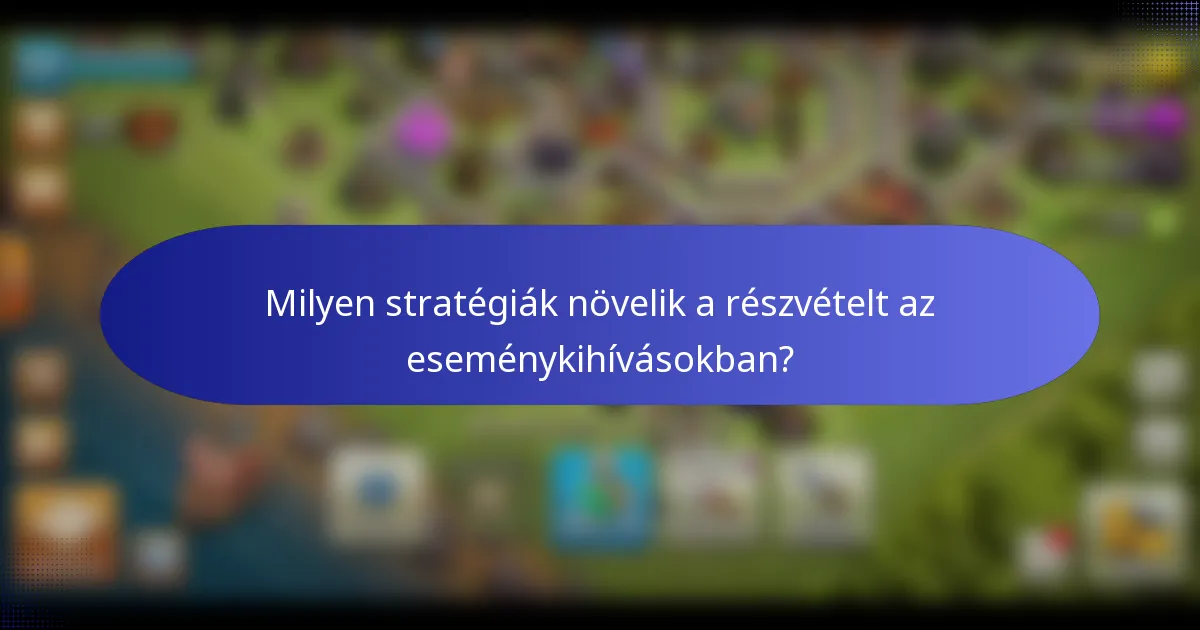 Milyen stratégiák növelik a részvételt az eseménykihívásokban?